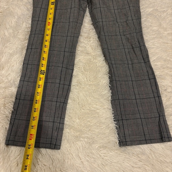 Banana Republic Women's Grey Multi Plaid Sloan Slim Ankle Pants size 4 - Picture 3 of 13